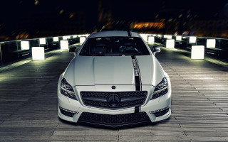 White car bridge night lights 3 - luxury free wallpaper