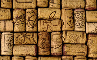 Wine corks grapes mosaic vines - a bunch of grapes free wallpaper