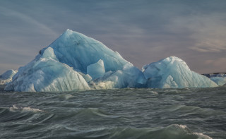 Iceberg ocean waves clouds matte - chris labrooy free wallpaper
