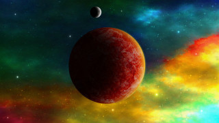 Red planet space stars blue - planet free wallpaper