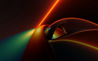 Bright orange green object red - a computer free wallpaper