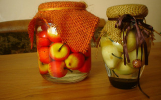 Apples jar burlapped bag autumn - autumn free wallpaper