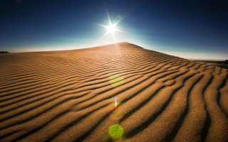 Desert sand dune sunlight lensflare - amir zand free wallpaper