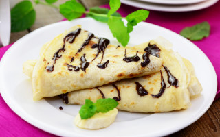 Chocolate banana plate food photography - a plate of food free wallpaper