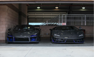 Garage cars staircase man symmetry - perfect free wallpaper