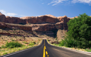 Mountain road caution sign nature - carl hoppe free wallpaper