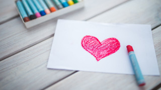 Childrens love drawing crayon mail - a childs free wallpaper
