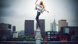 Woman pole city fashion balance - barbizon school free wallpaper