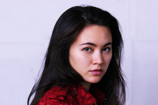Woman long hair red jacket 2 - a red jacket free wallpaper