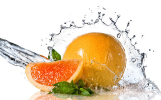 Grapefruit orange splash water ice - the water free wallpaper