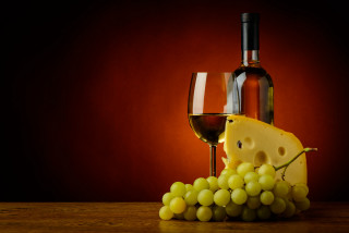 Wine cheese grapes bottle still - still free wallpaper