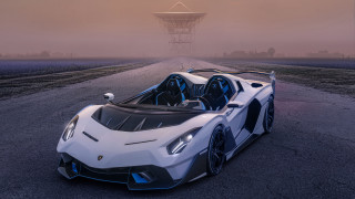 White sports car tower fog - fog in the air free wallpaper