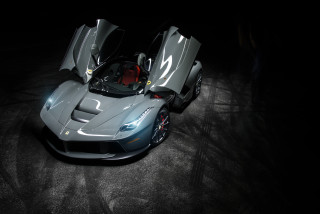 Silver sports car doors open 5 - its hood open free wallpaper