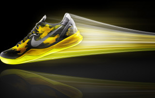 Shoes yellow black light streak 2 - accent free wallpaper
