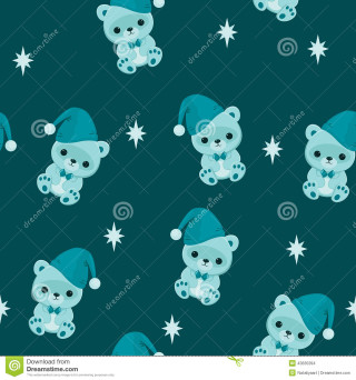 Blue teddy bear santa hat - naive free wallpaper