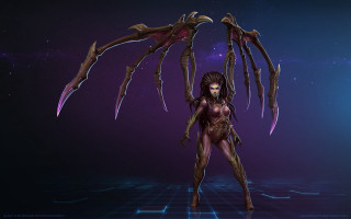 Alien claw woman starry space - a space free wallpaper