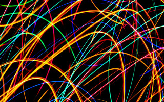 Colorful lines neon abstract art - a photo free wallpaper