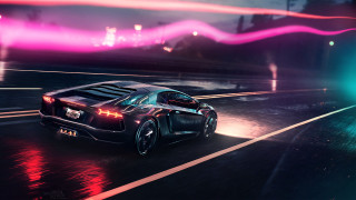 City street night car lights - a city street free wallpaper for desktop