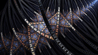 Star shape detailed center fractals - a computer free wallpaper