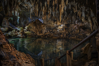 Cave pool staircase entrance water - a cave free wallpaper