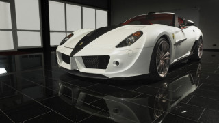 White sports car garage black 5 - feature free wallpaper