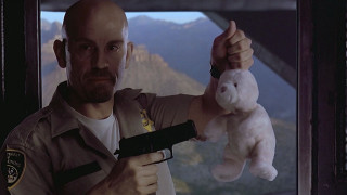 Man holding stuffed animal pointing - hypermodernism free wallpaper