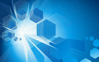 Blue hexagonal abstract light geometric - geometric free wallpaper