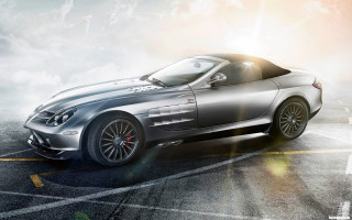 Silver sports car parking lot 14 - the background and a sunbeam free wallpaper