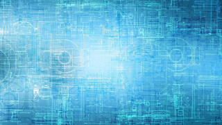 Blue lines numbers clock cybernetics - beeple free wallpaper