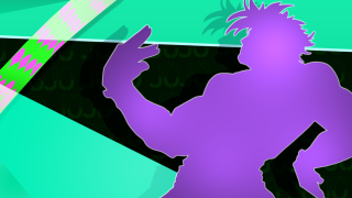 Man surfboard purple background green - ayo free wallpaper