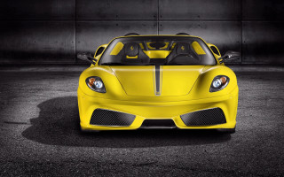 Yellow sports car garage black 2 - a yellow sports car free wallpaper