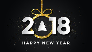 Black gold newyear christmas ornament - 4k free wallpaper