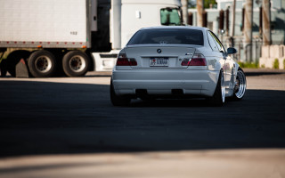 White car parking lot truck - rim free wallpaper