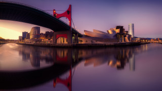 Bridge water building city red - a bridge over a body of water free wallpaper