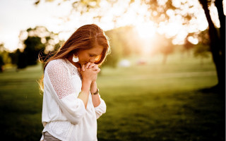 Woman field tree sunset portrait - the sun free wallpaper