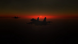 Jet sunset fighter jet silhouette - a jet free wallpaper