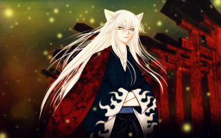 White haired woman red cape - woman free wallpaper