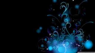 Blue abstract black swirl bottom - abstract art free wallpaper