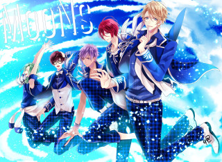 Anime characters snow blue sky - the snow free wallpaper
