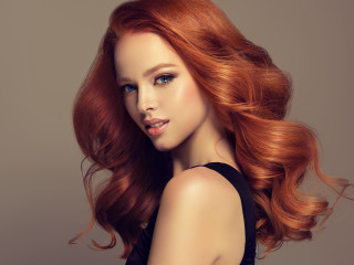 Red haired woman flowing hair - red hair free wallpaper for desktop