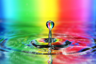 Rainbow water drop colorful background - color free wallpaper