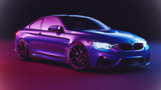 Purple blue car dark redlight - car free wallpaper