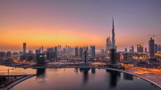 City skyline river bridge sunset 2 - farid mansour free wallpaper