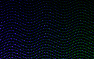 Wavy lines blue green holography - a computer free wallpaper