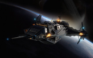 Space ship planet light star - a space ship free wallpaper