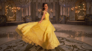 Woman dancing yellow dress chandeliers - a yellow dress free wallpaper