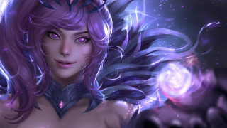 Purple hair crystal ball fantasy - a purple hair free wallpaper