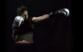 Woman boxing gloves araceli gilbert - movie still frame free wallpaper