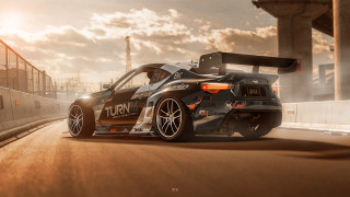 Car train sunset clouds 3d - cloud and sun free wallpaper
