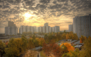 City skyline cloudy sky sunset 3 - fedot sychkov free wallpaper